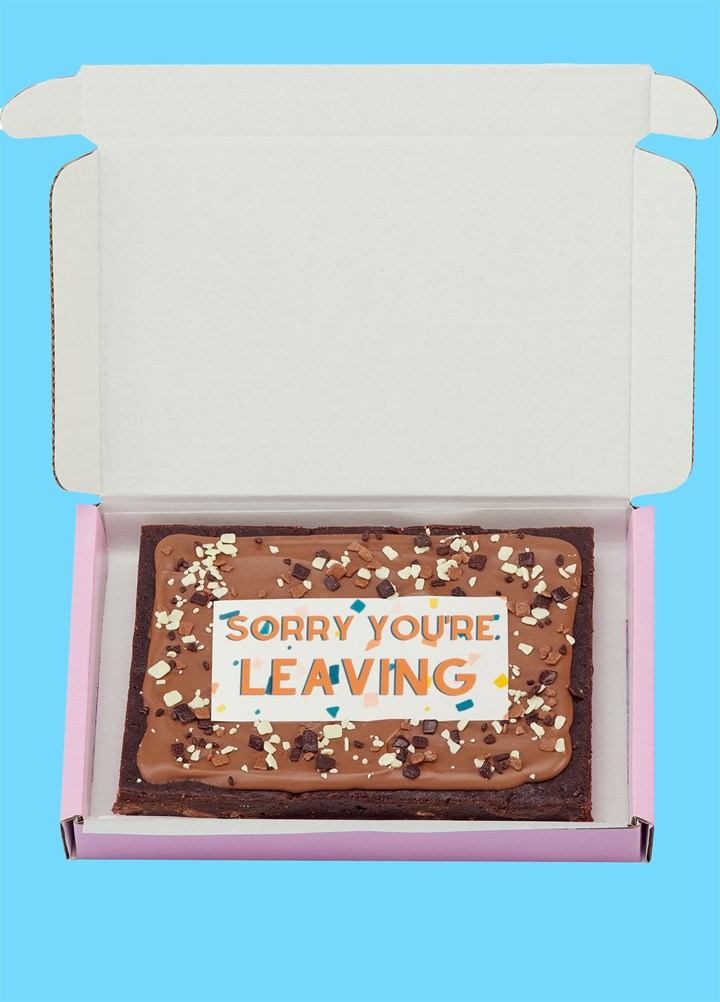 Sorry You're Leaving Brownie Slab